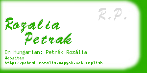 rozalia petrak business card